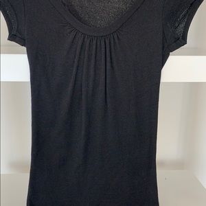 Michael Stars Cap sleeve shine black t-shirt